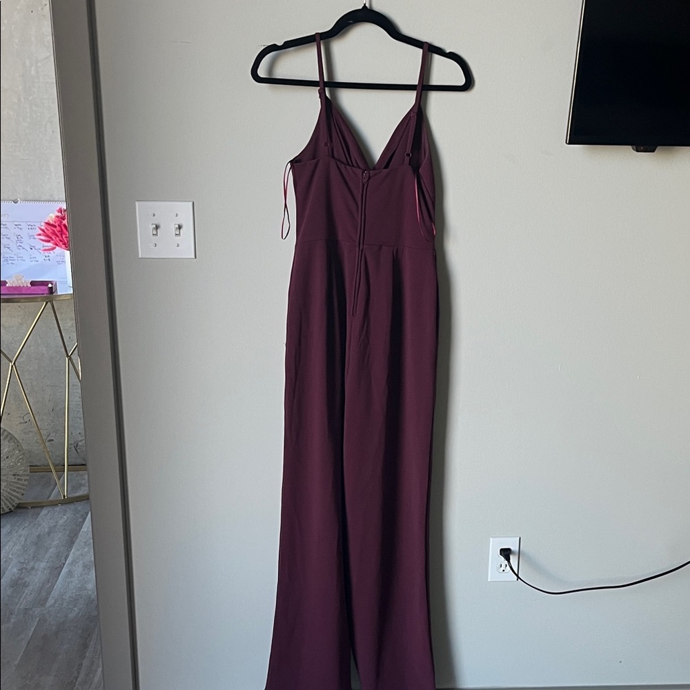 Francesca’s Maroon Sleeveless Jumpsuit - Picture 3 of 4